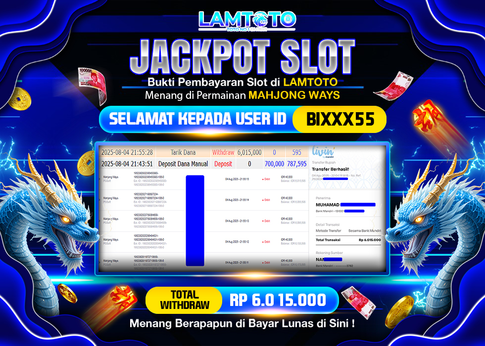 BUKTI JACKPOT LUNAS LAMTOTO