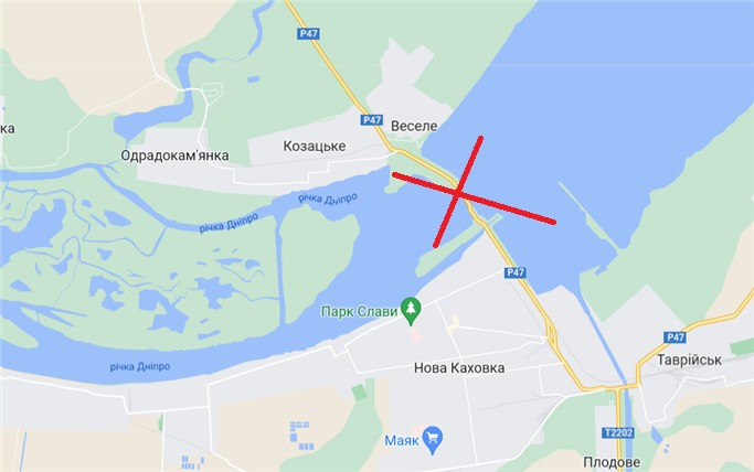 ВСУ снесли третий и последний мост в Новой Каховке