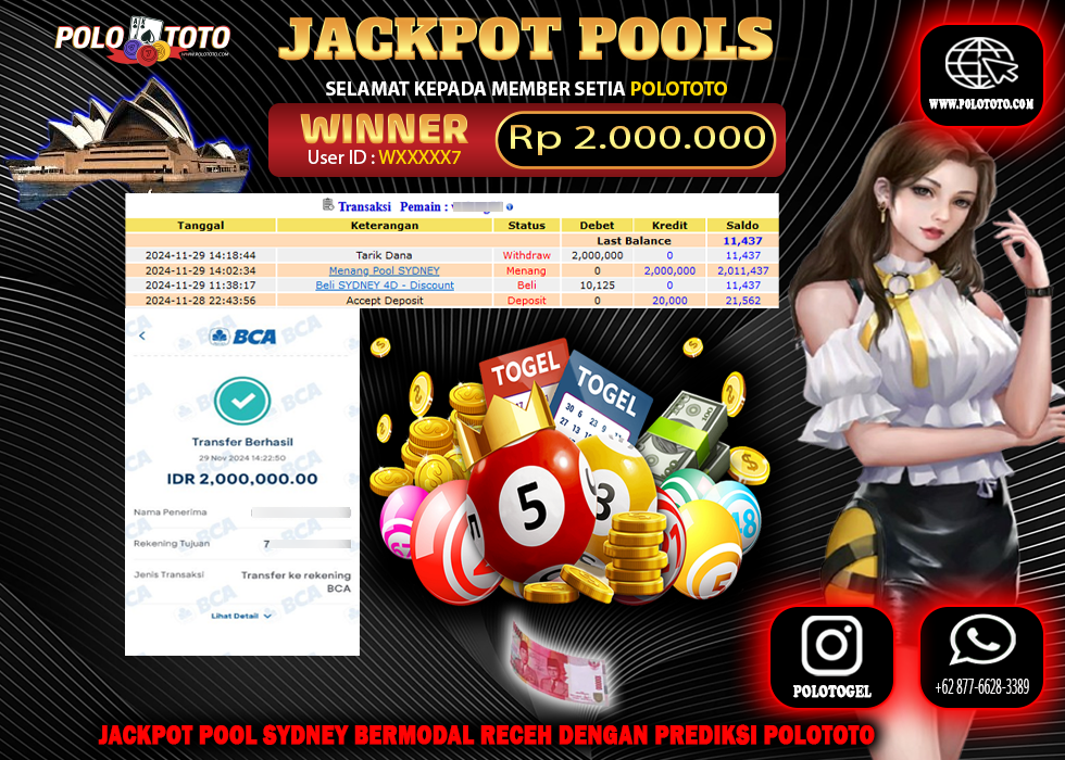 POLOTOTO JACKPOT TOGEL SYDNEY Rp.2,000.000,-