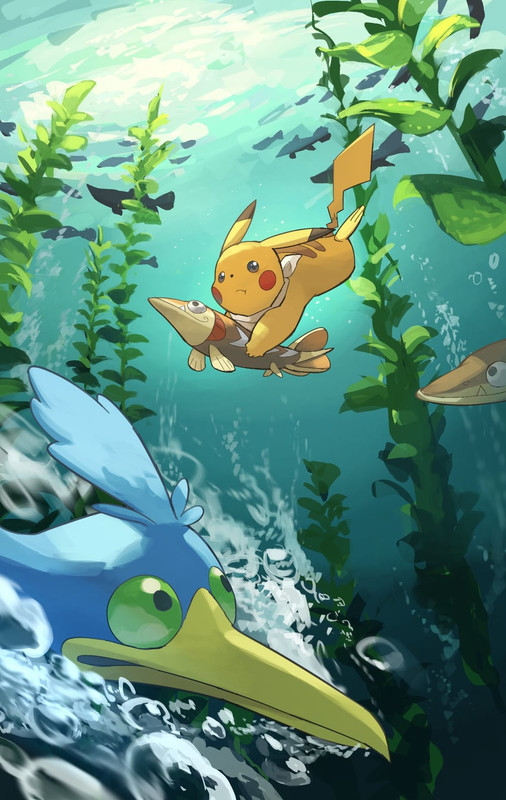 pikachu-cramorant-and-arrokuda-pokemon-d