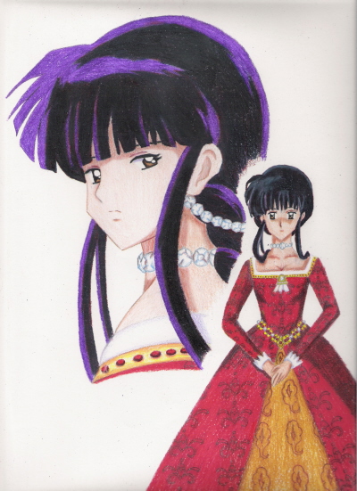 Hình vẽ Kikyou, Kagome, Sango bộ Inuyasha - Page 3 Future_queen_kikyou_by_judyeve