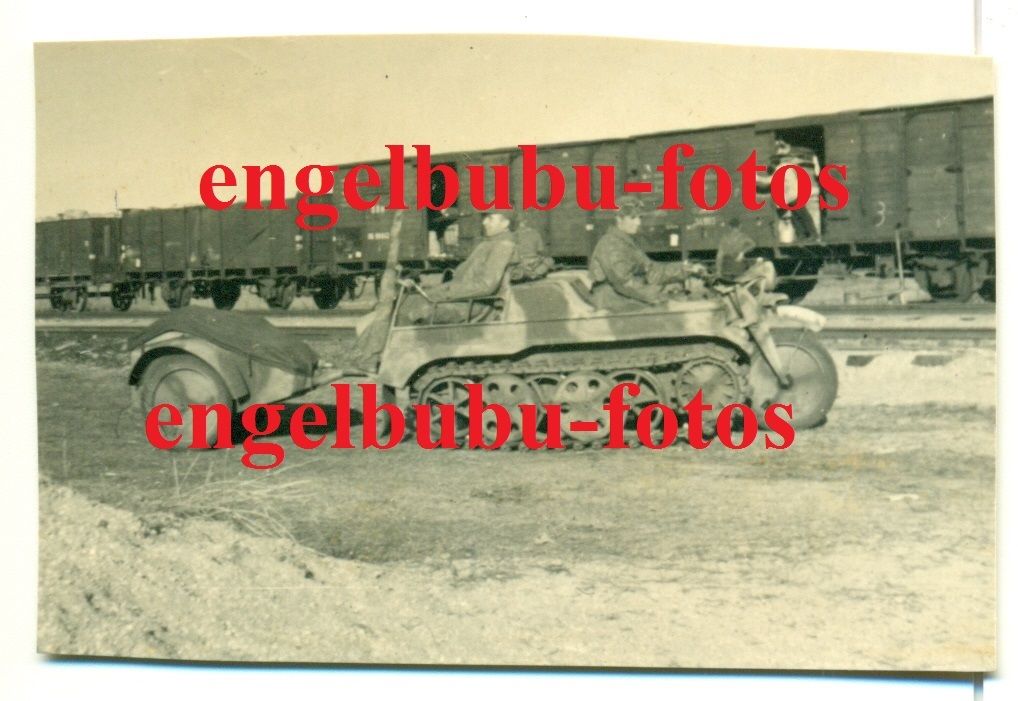 FOTO - NSU-KETTENKRAD - SUPER TARNUNG - TOP-ANHÄ