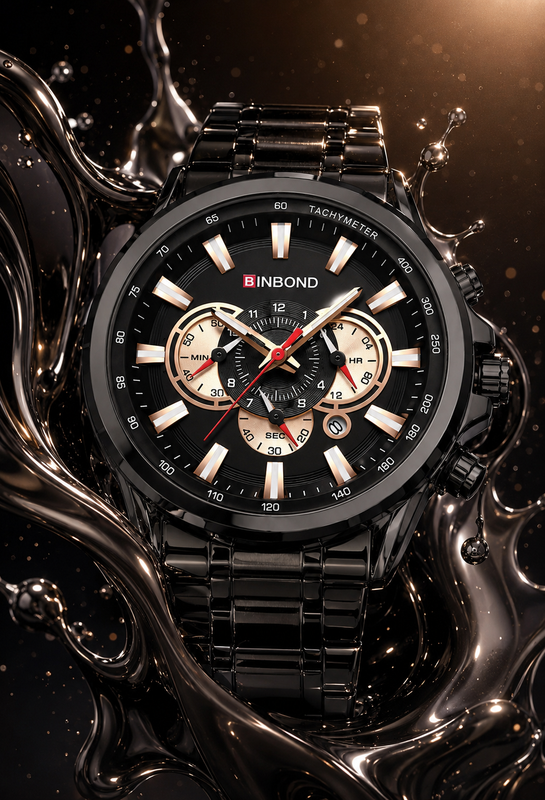 Binbond Men Chain Wristwatch on wrist