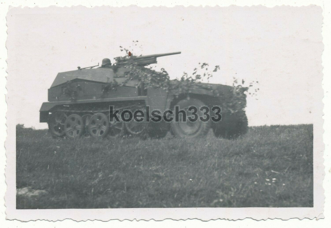 Foto Schützenpanzerwagen mit 3,7cm PaK Geschütz ! Panzerjäger