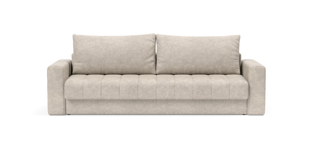 Akello Sofa Bed With Arms coloris beige sable — tissu 280 Melange Natural, canapé convertible Innovation Living