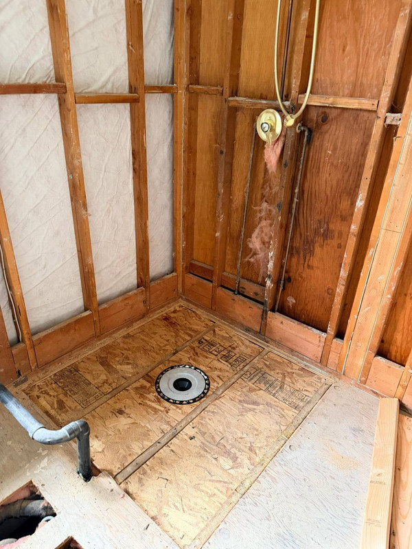 Primary bathroom remodel in process