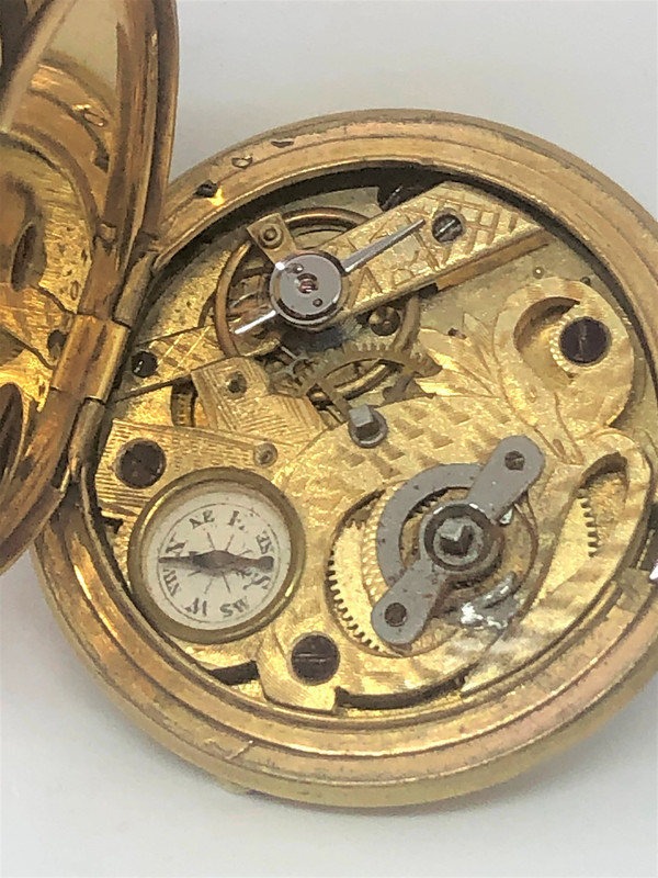 Relógio Bússula | M.I.Tobias | 1870 | Bronze Mecanismo-6