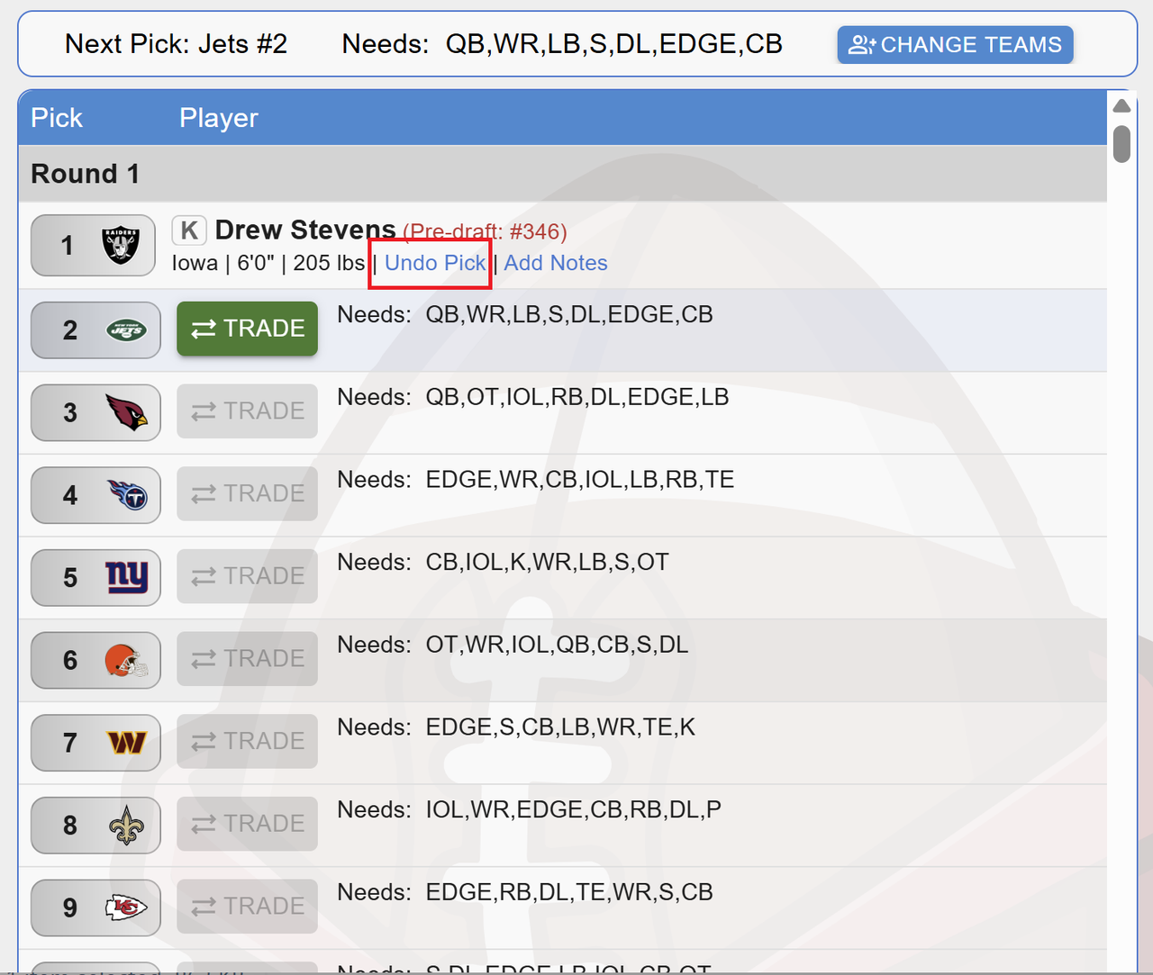 mock draft hero undo