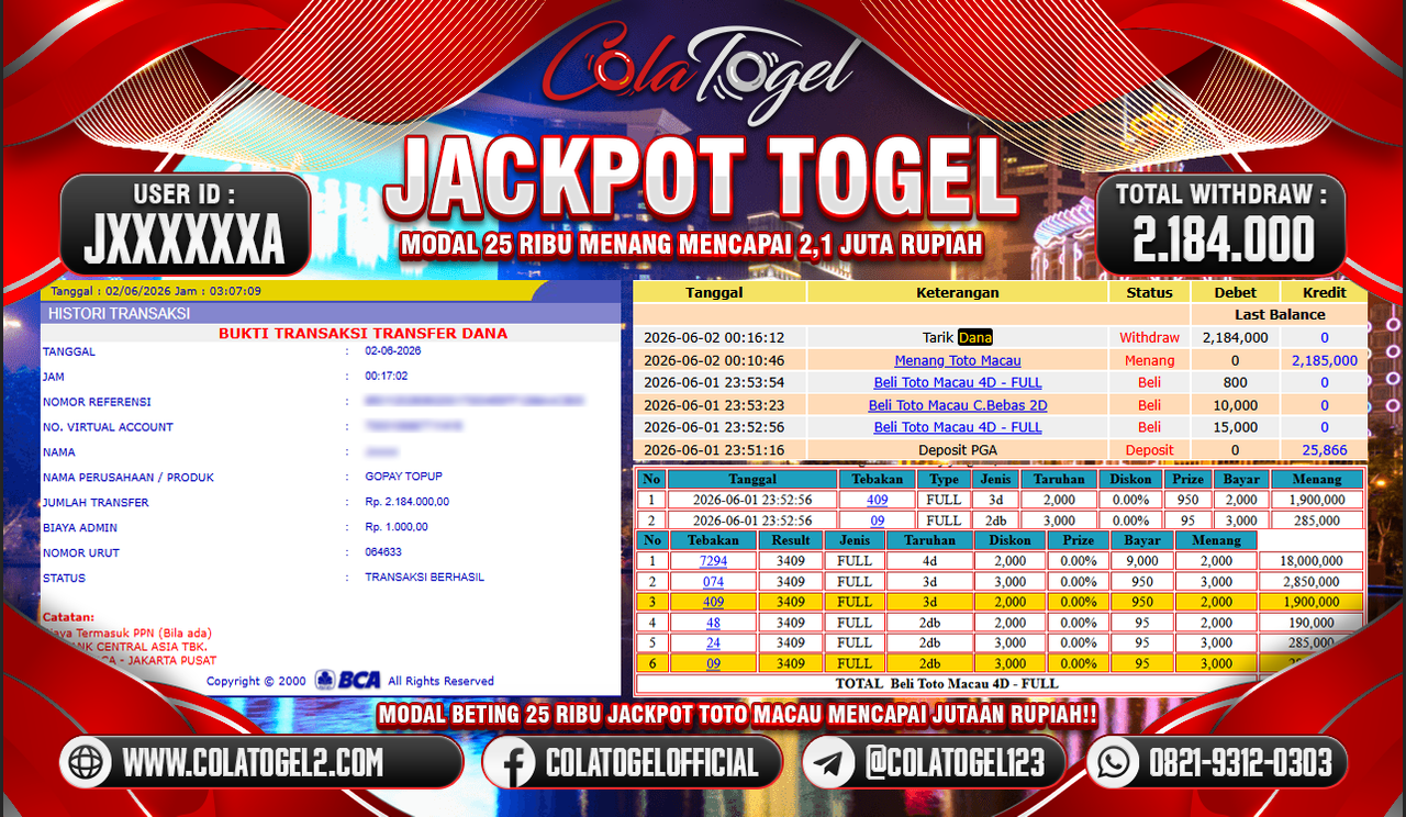 JACKPOT TOTO MACAU!! 