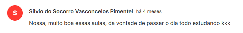 Depoimento de aluno