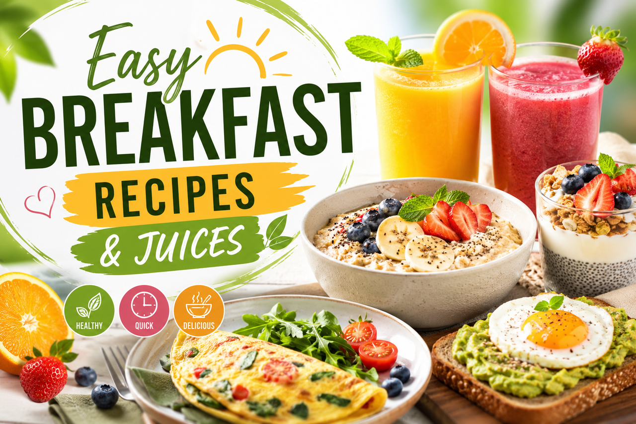 Quick breakfast recipes and some amazing juices
