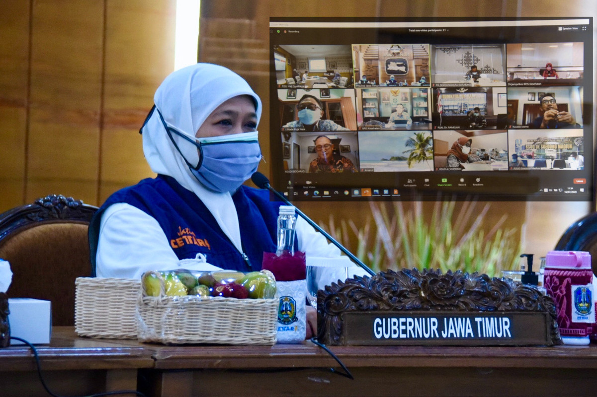 Gubernur Khofifah Minta BPJS Kesehatan Beri Asistensi di RS Rujukan Gubernur Jatim