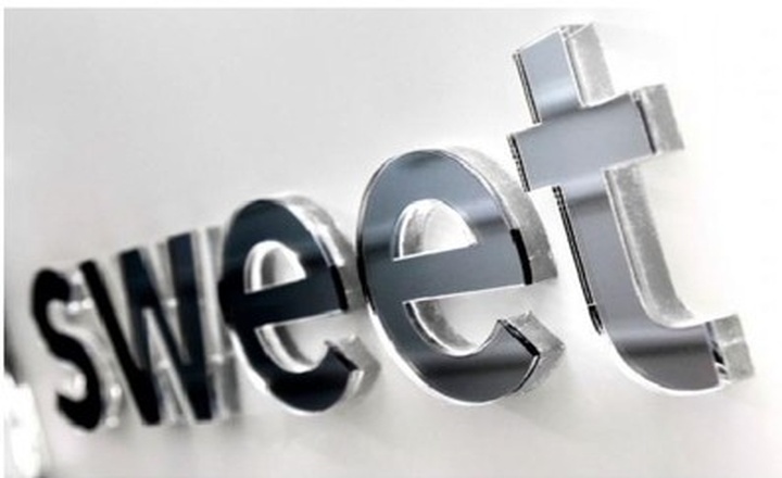 AC-03 acrylic front colored letter display view 2