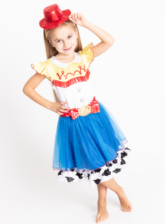 AGE 7-8 DISNEY Toy Story Jessie Costume Includes Cowgirl Alice Band **NEW** TU