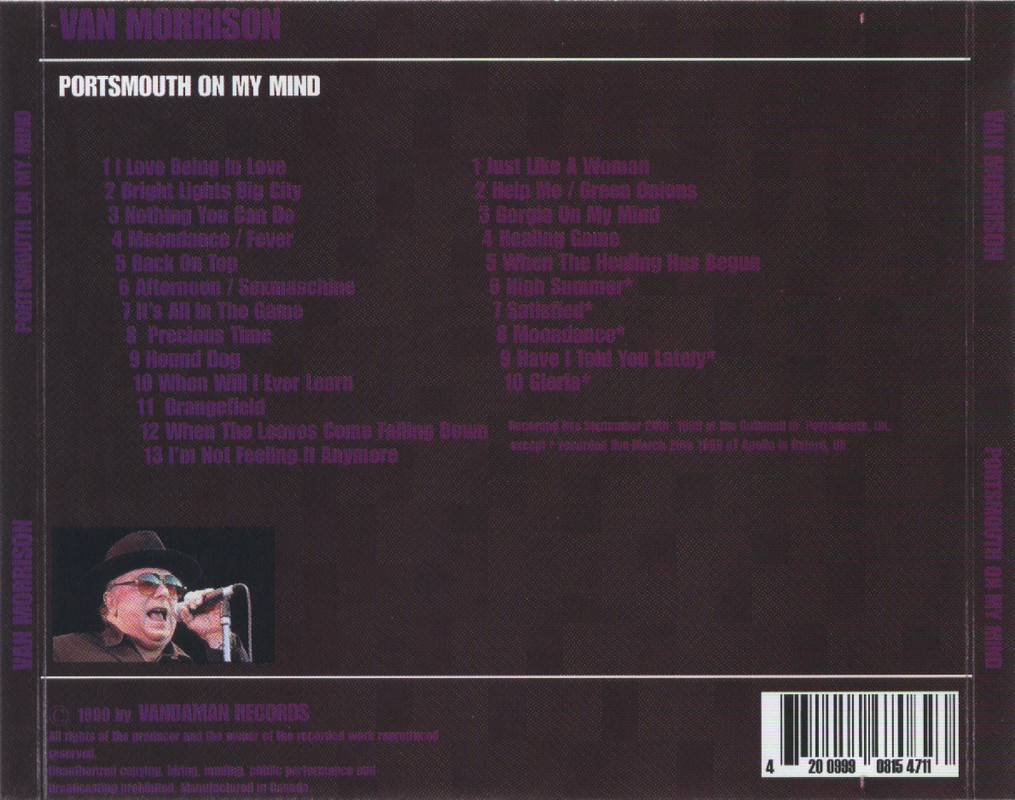 Van Morrison - Portsmouth On My Mind - Rear