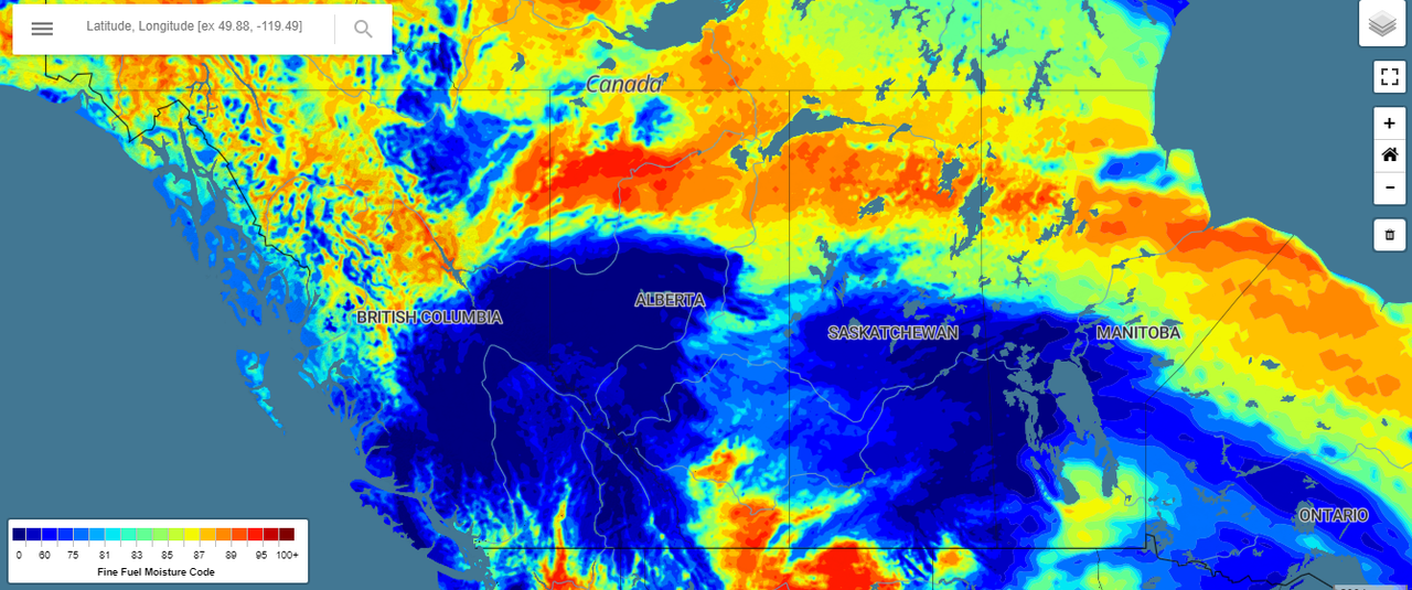 Incendios en Canadá: *Fire Weather Forecasts* - Foro USA y Canadá