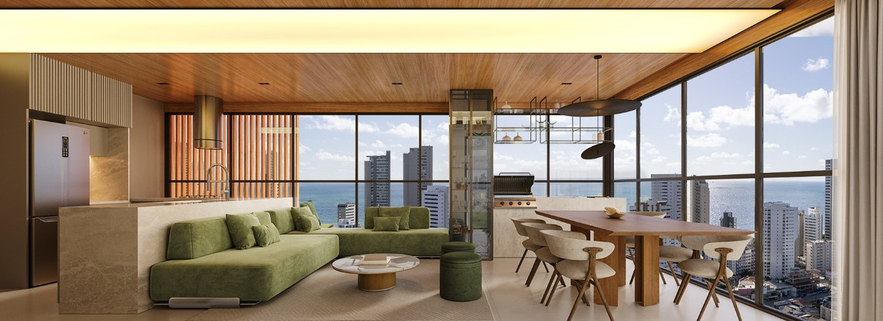 Vista panorâmica de Boa Viagem do rooftop do UNIC Ilvo Meirelles