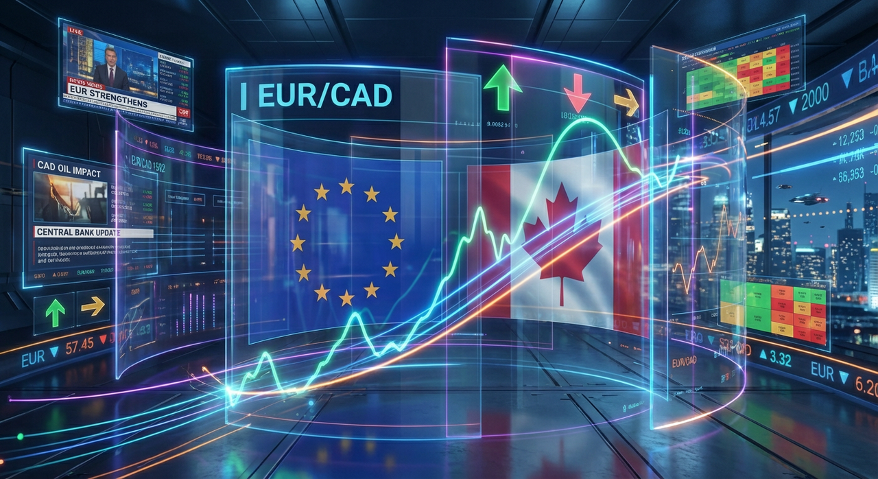 EUR/CAD Tertekan PMI Eropa: CAD Didukung Minyak, Sinyal Jual EURCAD