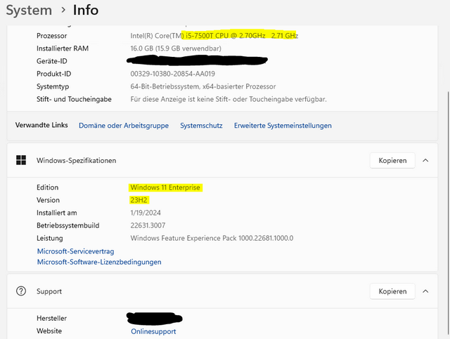 Windows 11 Enterprise trotz inkompatibler CPU?