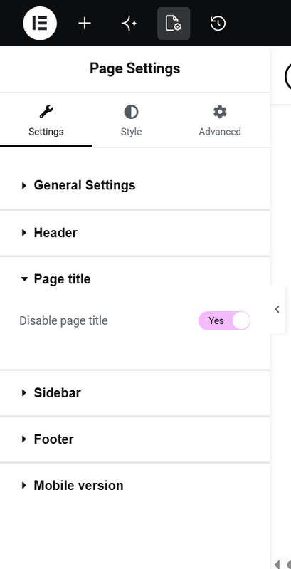 page title