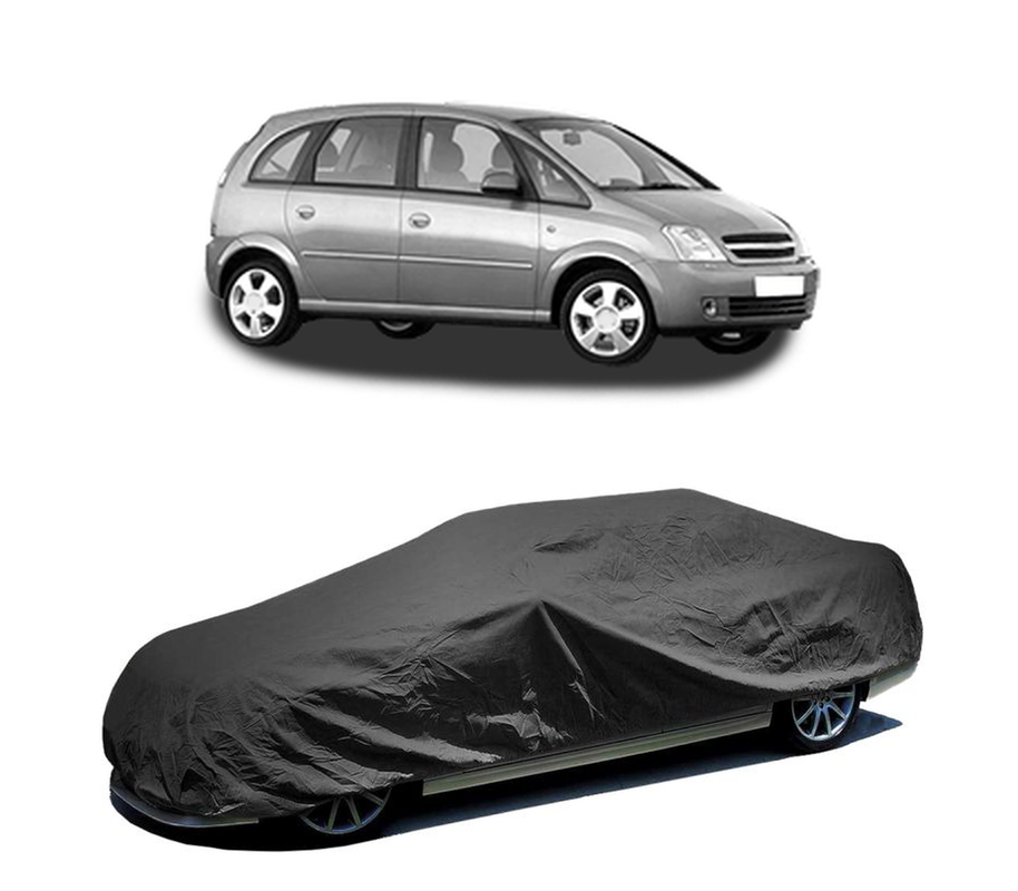Husa tip prelata auto pentru OPEL MERIVA A MPV (X03) 2003 - 2010,culoare negru, material textil impermeabil, rezistanta la intemperii praf UV, CARPASSION Husa Protectie