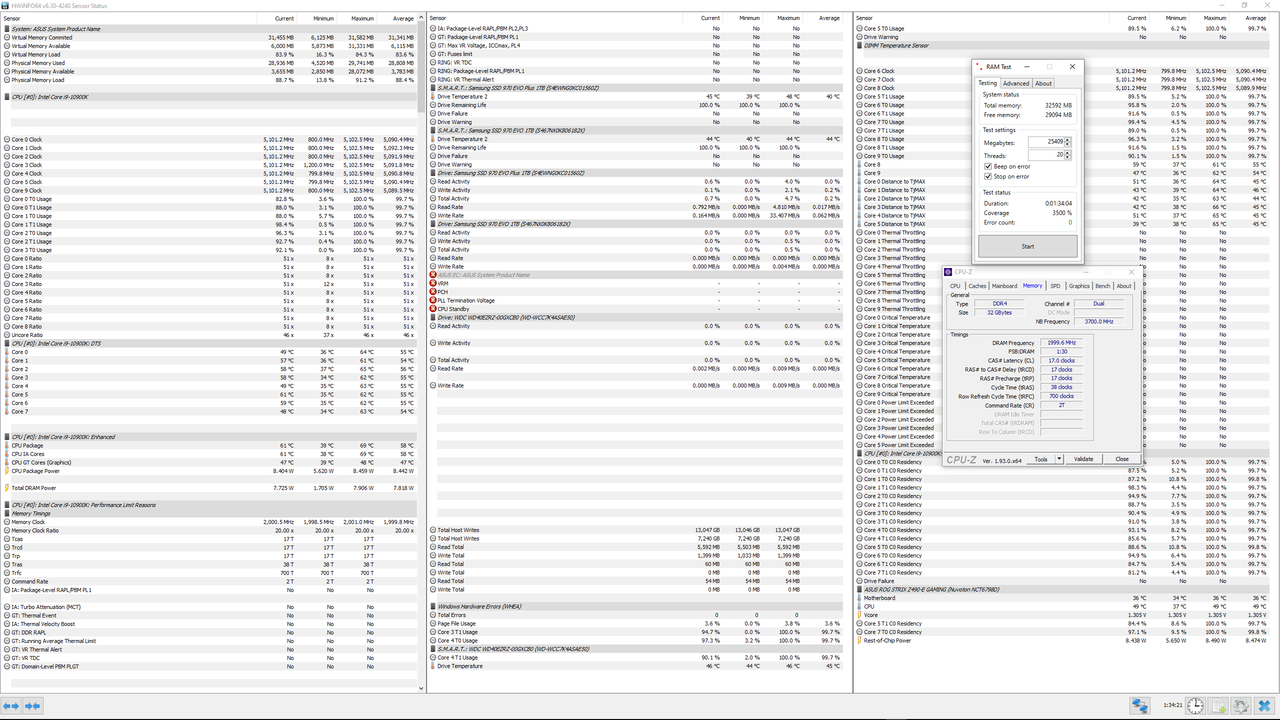 5.1ghz 1.31v ram 4000 (bios 0707) ramtest