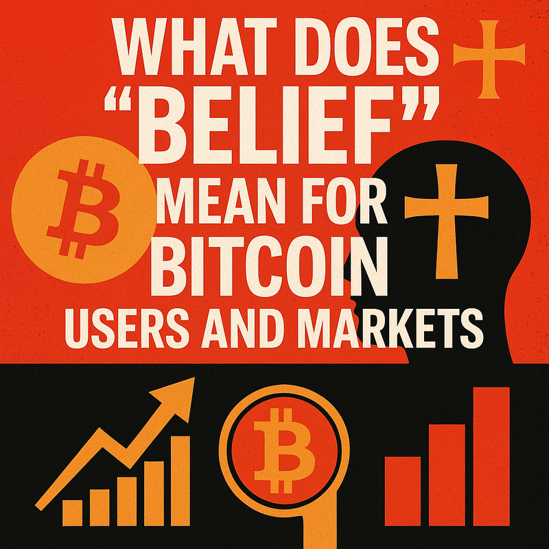 What does "belief" mean for Bitcoin users and markets