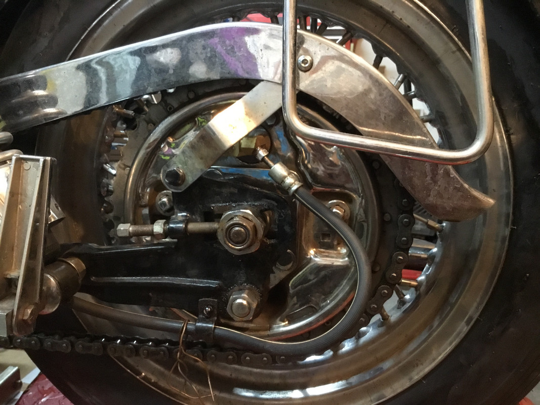 Rear drum adjustment Shovelhead Forum
