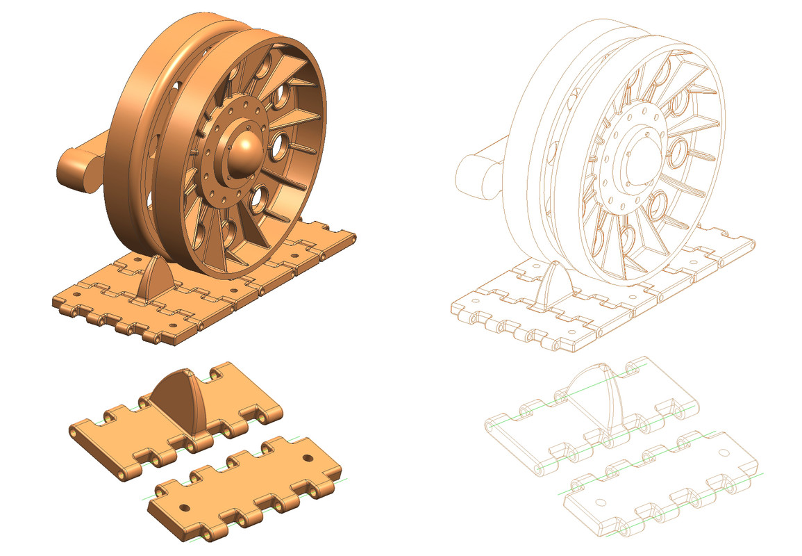 каток трак Т-34