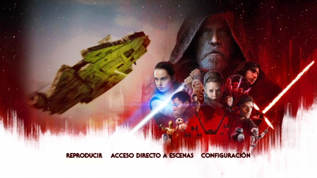 STAR WARS THE LAST JEDI MENU - Star Wars: Los últimos Jedi (Star Wars: The Last Jedi) [2017] [Ciencia ficción, aventuras] [DVD9] [PAL] [Leng. ESP/CAT/ENG] [Subt. Multi]