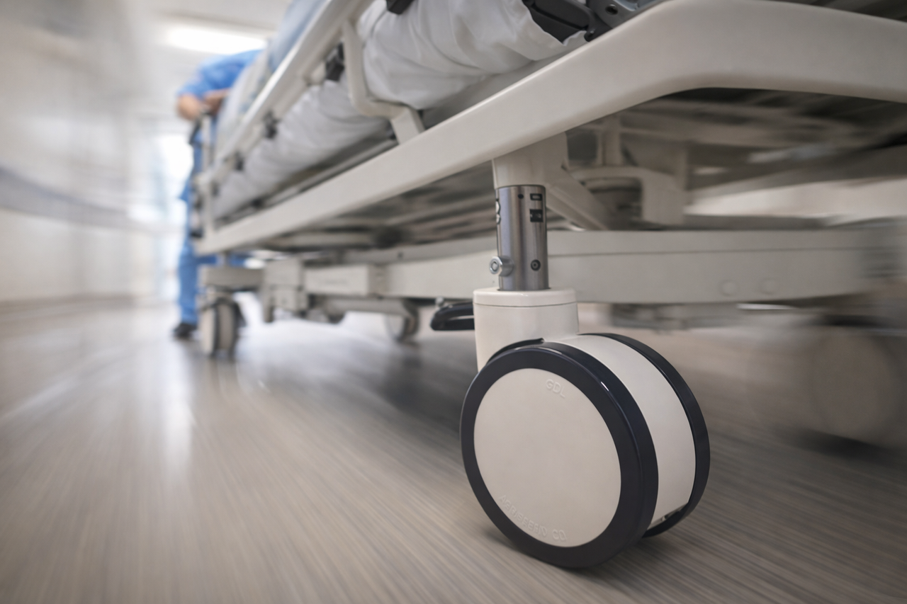 Hospital cart caster application