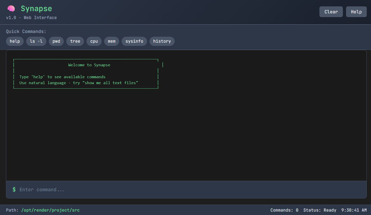 Synapse Web Interface