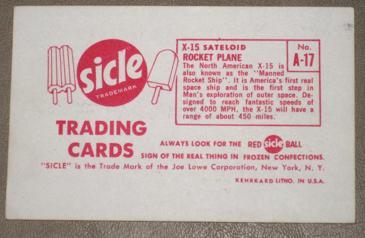 Sicle Card A17 X-15 Reverse