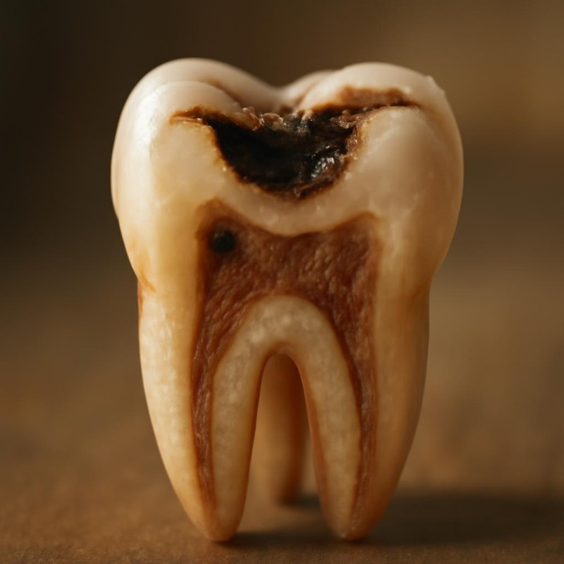 Анатомия зуба с указанием зон поражения кариесом