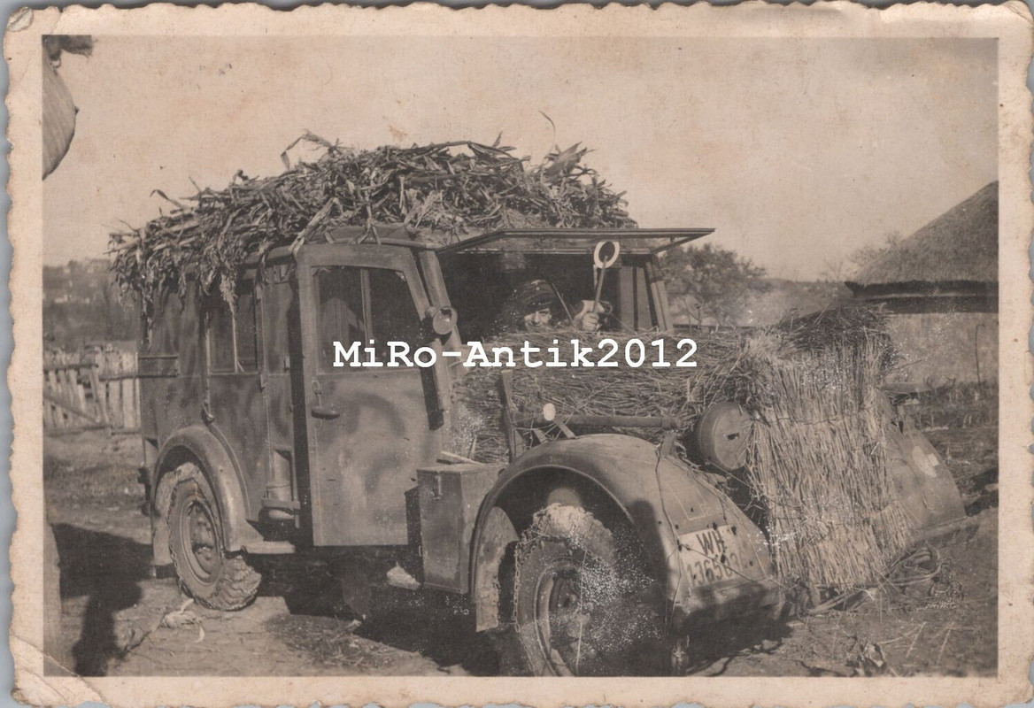 Foto, Wk2, Kübel Pkw in Camo mit Tarnung