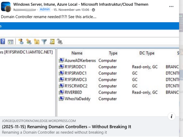 Renaming a Domain Controller