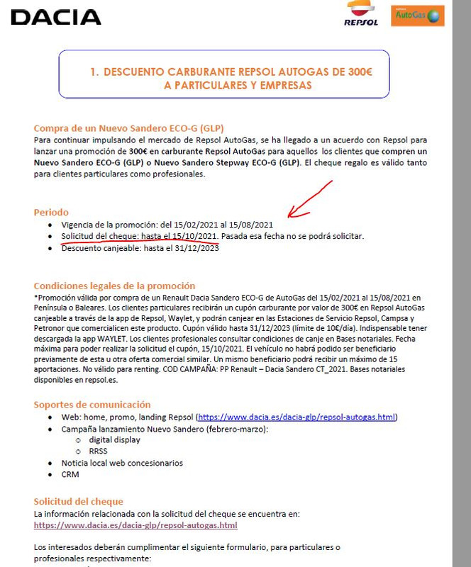 Promoción Dacia GLP