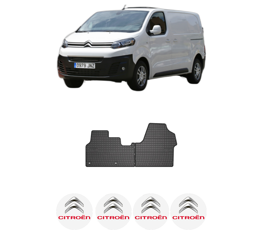 Set covorase presuri CITROEN JUMPY III Van (V_) din 2016-2023, auto, din cauciuc thermoplastic, 4 Stickere auto cu CITROEN