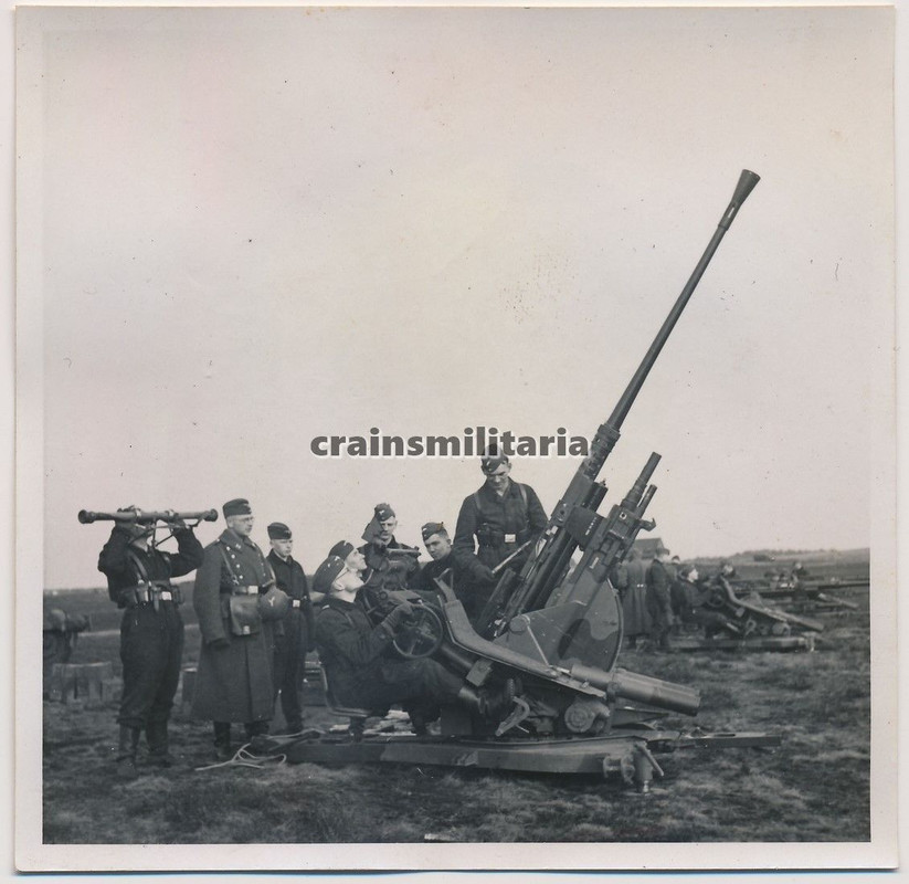Orig. Foto 3,7 cm Flak Geschütz Lehrgang Köln Wahn Optik Fernglas -1939