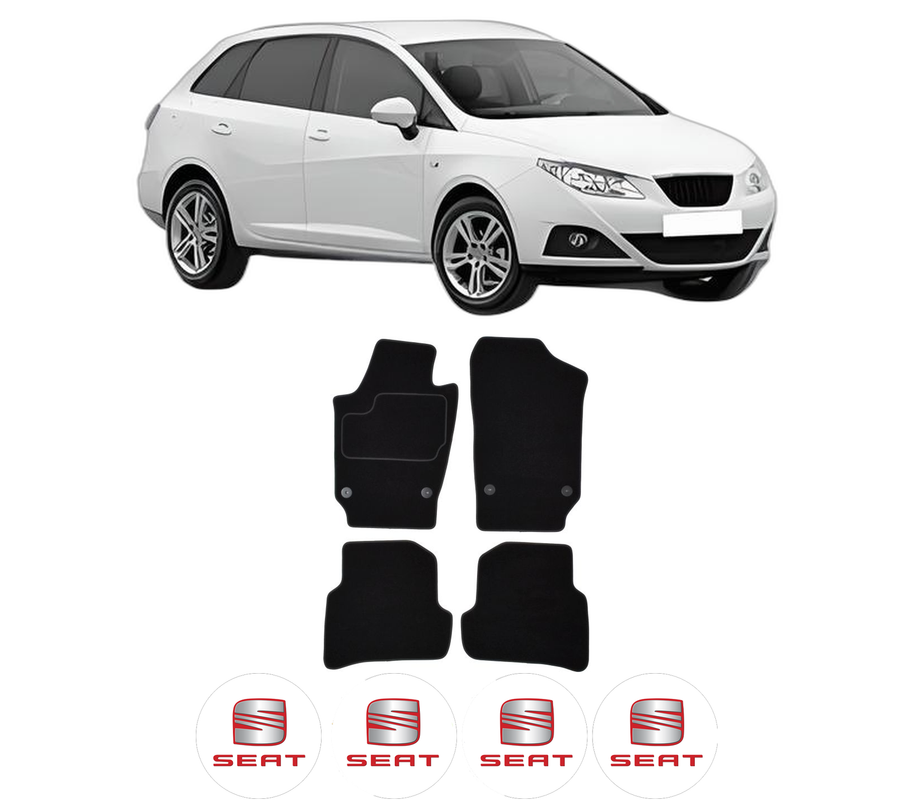 Set Covorase Presuri SEAT IBIZA IV ST (6J8, 6P8) din 2010-2016, Auto, Material Textil Mocheta, 4 Stickere auto cu SEAT