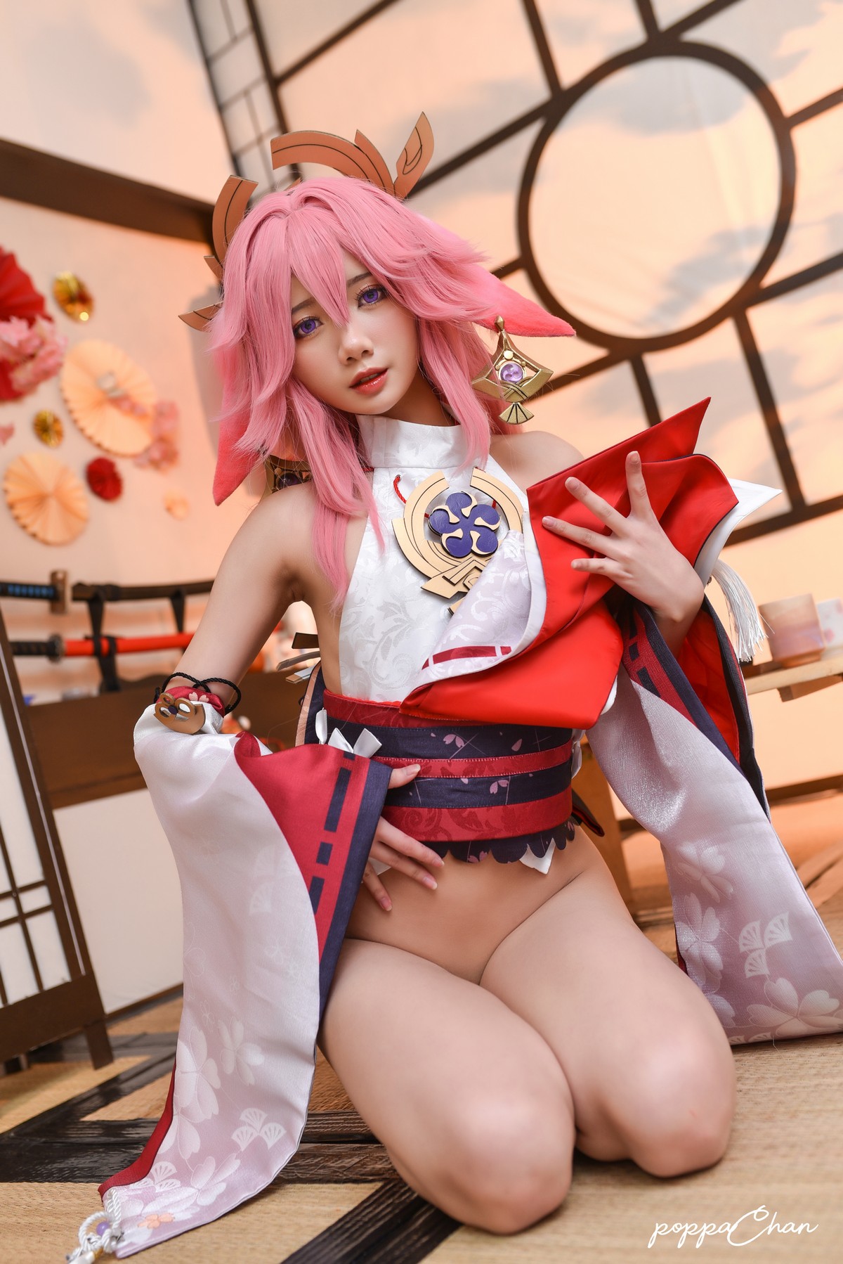 PoppaChan Yae Miko Cosplay Premium Set (Genshin Impact) – 56 Photos 15 Videos 619MB插图1