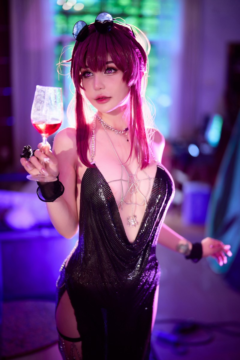 Joyce Lin2x Kafka Bar Night Cosplay Honkai Star Rail 写真 74P插图3