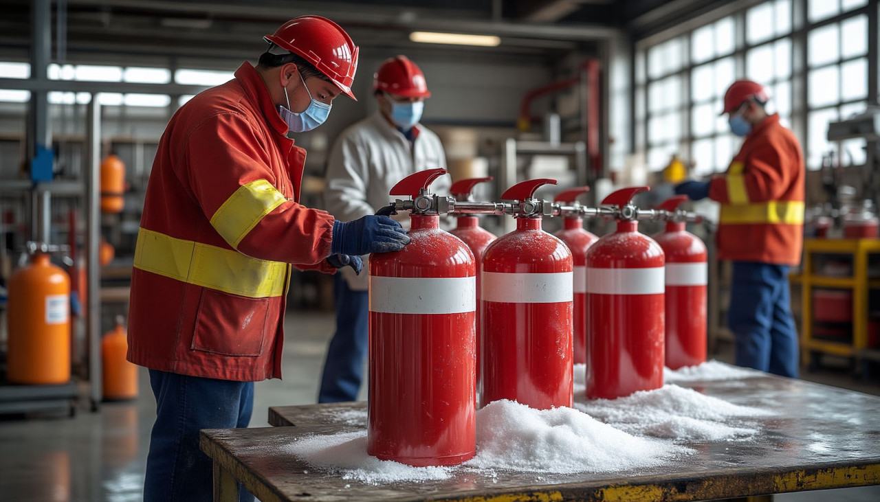 Перезарядка порошковых огнетушителей