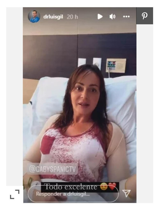 Revelan fotos de Gaby Spanic tras someterse a una cirugía plástica