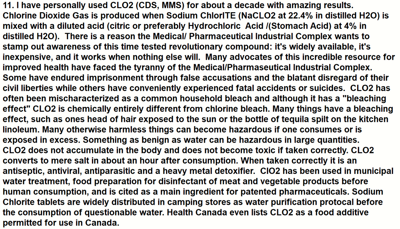 ! ! 0a ClO2 Used For Decade