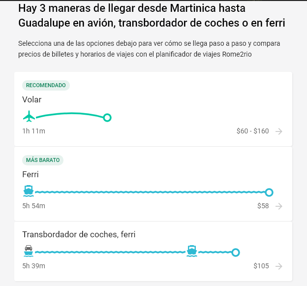 Hay 3 maneras de llegar desde Martinica hasta Guadalupe - Viajar a Antillas Francesas - Caribe: Guadalupe, Martinica