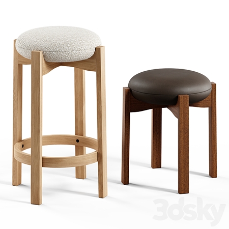 Fredericia - Pioneer Stool by Maria Bruun