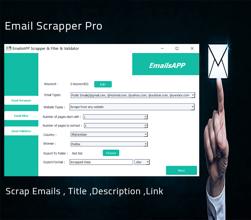 Email Scraper, Filter & Verifier Pro