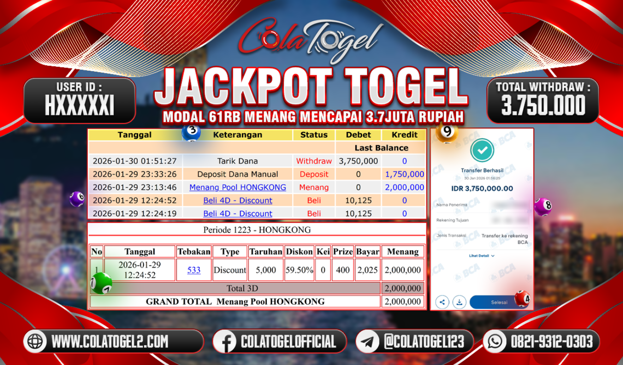 JACKPOT HONGKONG LOTTO!!