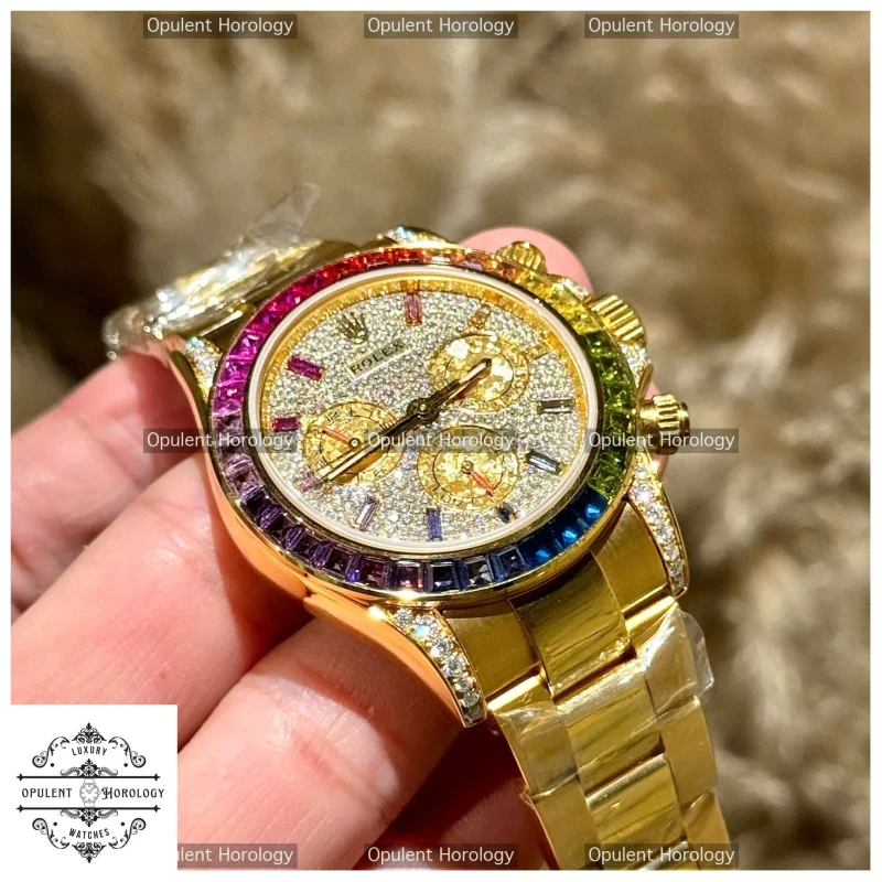 Rolex Daytona 116528 Rainbow - 40mm Gold & Gemstone Watch